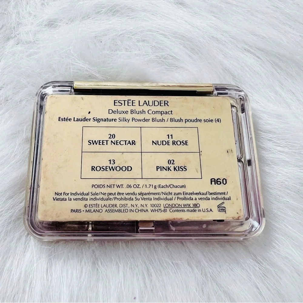 Rare Estee Lauder Deluxe Blush Compact-4 Discontinued Shades NEW